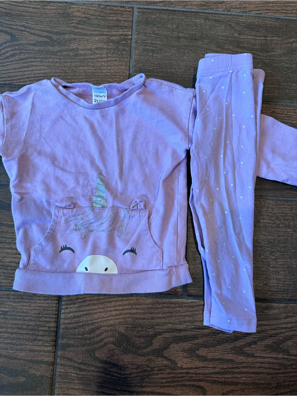 Carter's Lavender Unicorn Kids Pajama Set